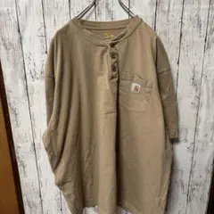 carhartt USA企画 ゆるだぼ　ヘンリーネックカットソー