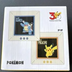 3coins ポケモン30周年コラボ　キャラクター小皿　ピカチュウ　カメックス