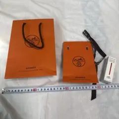 HERMES ショップ袋 大小セット リボン付き