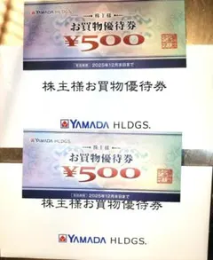 【おまけあり+匿名配送】ヤマダホールディングスの株主優待券（500円券）