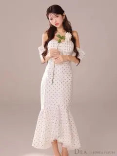 ccc様専用【DEA.】オフショルダードット　マーメイドロングドレス