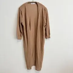 minimini STORE サマーニット ロングカーディガン キャメル XXLのサムネイル