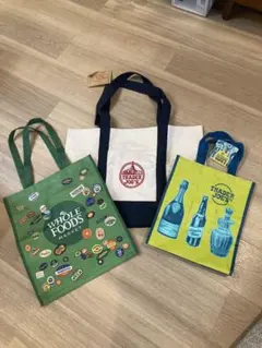 新品Trader Joe'sエコバッグ2点とホールフーズ不織布エコバッグ❤︎計3点