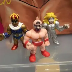 キン肉マン　キンケシ　キン肉族　キン肉マン＆キン肉タツノリ＆ビビンバ　ペイント品のサムネイル
