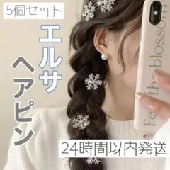 エルサ ヘアピン 雪の結晶 アナ雪 髪飾り Ｄハロ プリンセス
