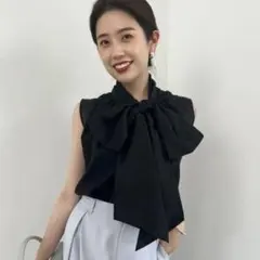 アニュアンス anuans シアールーバンブラウス ブラック