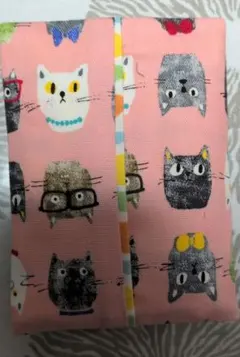 ハンドメイド　猫柄の布ティッシュケース