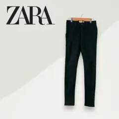 【ザラベーシック】スキニーデニム ジーンズ ブラック系 EUR34【古着】のサムネイル