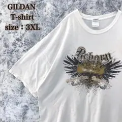 T58 美國古著吉爾丹中心大Logo大碼短袖T恤USA規格3XL