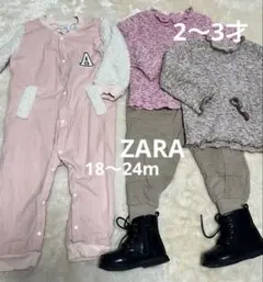 【4枚まとめ売り】ZARA SHEIN18〜24m 2〜3歳　92 秋冬物キッズ