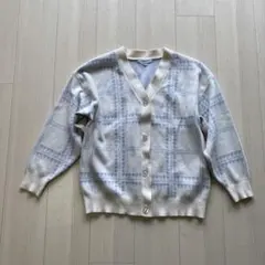 グローバルワーク　ガールズ　ニットカーディガン　チェック　150