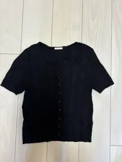 GU 黒 半袖 カーディガン Sサイズ