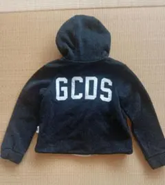 GCDS キッズ ジップアップパーカー ブラック