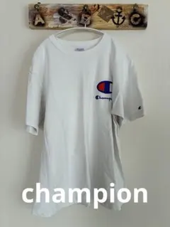 メンズ　Champion ホワイト Tシャツ　Lサイズ