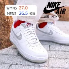 【新品26.5cm相当】NIKE｜W エアフォース１’07｜ホワイト/シルバー