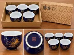 湯呑 5客セット 金彩 山水画 和食器