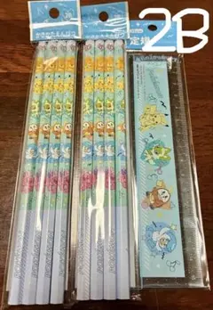 ポケモン　ポケットモンスターPoKeMoN 2B鉛筆　えんぴつ　定規　じょうぎ