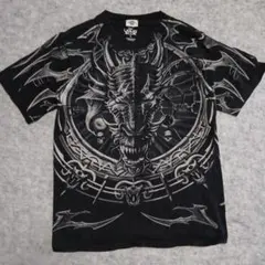 T23 00s LIQUID BLUE ドラゴンフルプリント　Tシャツ Sのサムネイル