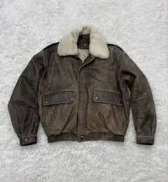 ヴィンテージ G-1 レザー フライトジャケット L メンズ 羊革 ライナー付き
