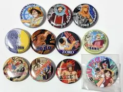ワンピース ミニ缶バッジ レトロ ルフィ ゾロ等 11点