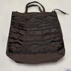 ブラウン ロゴ入り FAUCHON エコバッグ