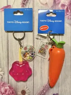 ディズニー ズートピア キーチェーン 2個セット