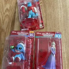 ディズニー　happyくじ2025年クリスマスオーナメント３個セット