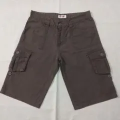 HOLYDEAL カーゴハーフパンツ ブラウン メンズ ストリート 多ポケット