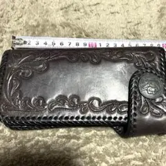 NOS ～80s ハーレーダビッドソン 財布 レザー 茶 型押し - メルカリ