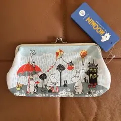 MOOMIN×martinexがま口ポーチ ムーミンママ編み物柄 新品タグつき