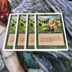 MTG 繁茂/Wild Growth 5ED日本語版 4枚セット