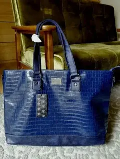 D.KELLY ネイビー クロコダイルパターンバッグ【新品タグ付き】のサムネイル