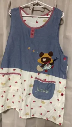 くまのがっこうエプロン りんご柄 保育士