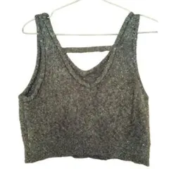 Discoat ブラウン系 ラメ入り ニットベスト