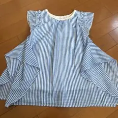 WILL MERY ストライプフリルチュニック 120