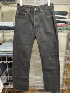 Levi's 505 ダークグレー ストレートデニム W32 L32