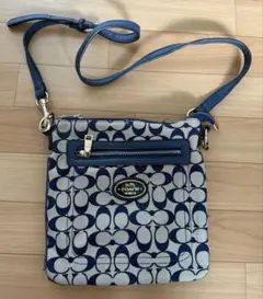 COACH シグネチャー トート エコバッグ ネイビー - メルカリ
