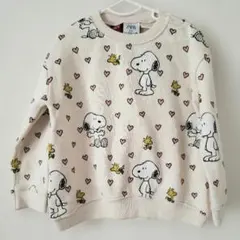 ZARAbaby☆SNOOPY長袖裏起毛トレーナー　98サイズ　女の子　男の子