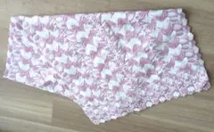 ピンクとホワイト着物ショール