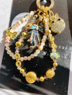 ハンドメイド ストラップ ゴールド