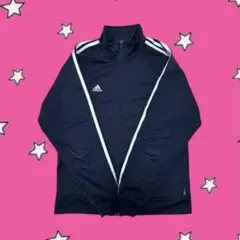 adidas ネイビー ジップアップ トレーナー