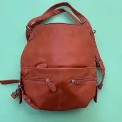 オレンジ ショルダーバッグ