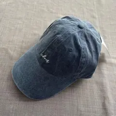 GLOBAL WORK UVカットデニム刺繍CAP キャップ ネイビー 帽子のサムネイル