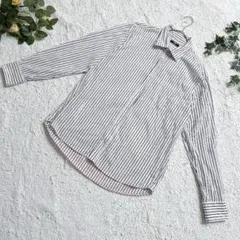 23区 大きいサイズ 50 ストライプ 長袖シャツ ブラウス ゆったりのサムネイル