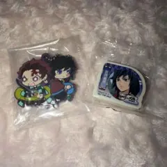 鬼滅の刃 冨岡義勇 竈門炭治郎 ばんちょうこう くら寿司 消しゴム キーホルダー