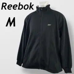 Reebok メンズ トラックジャケット M 刺繍ロゴ ブラック系 （U53）☆