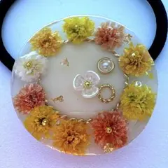 ＊No. 53 ＊春フラワー レジン ピンク 上品 大人かわいい　ドライフラワー