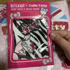 ROUND1 ハンドタオル＆ミラーチャーム ハローキティ
