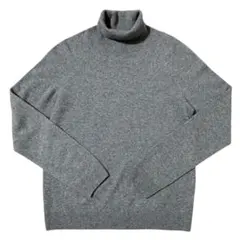 ユニクロ　3Dカシミヤタートルネックセーター　グレー　M