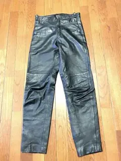 SIMPSON レザー バイク ライティングパンツ 黒 ブーツアウト 美品